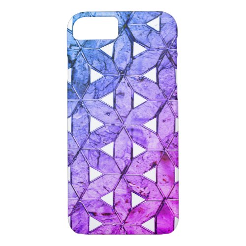 Periwinkle Mosaic Flower_of_Life iPhone 87 Case