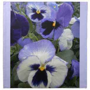 Periwinkle Pansies Napkins