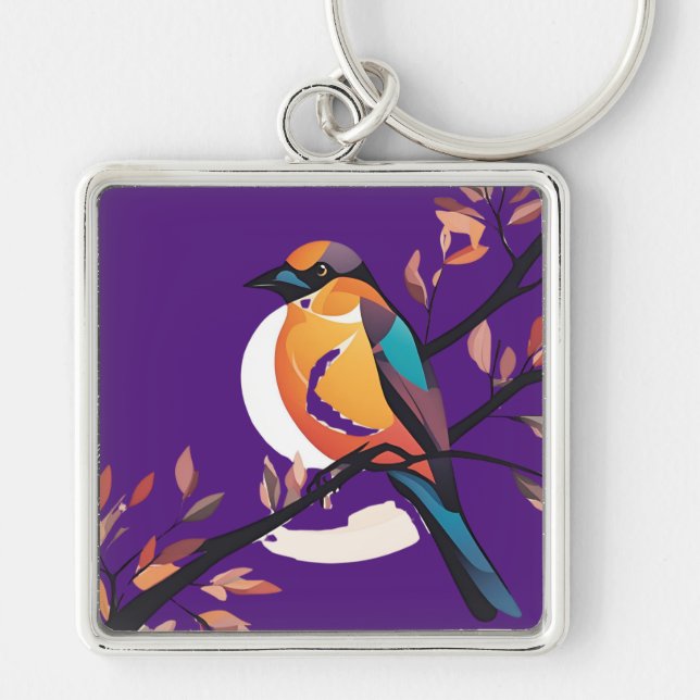 Periwinkle Pelican Bauble Keychain (Front)