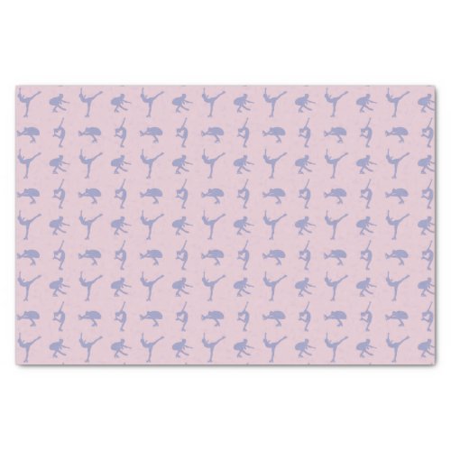 Periwinkle Pink Ice Skating Pattern Tissue Paper