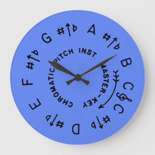 Periwinkle Pitch Pipe Large Clock