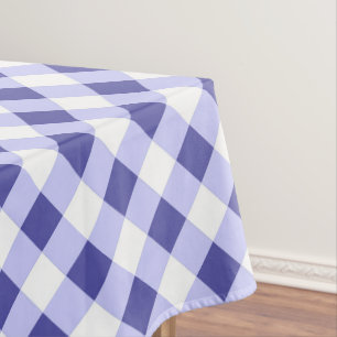 Periwinkle plaid tablecloth