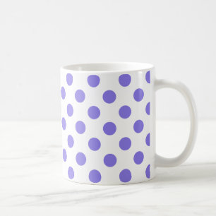 Periwinkle polka dots coffee mug