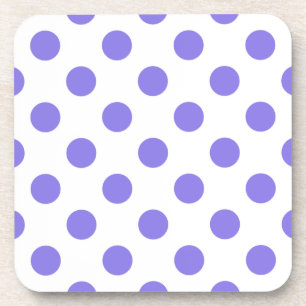 Periwinkle polka dots drink coaster