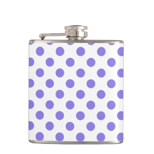 Periwinkle polka dots flask