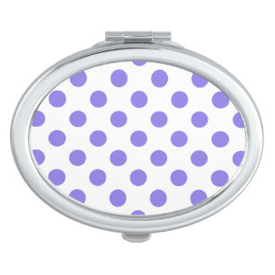 Periwinkle polka dots makeup mirror