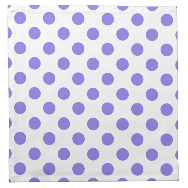 Periwinkle polka dots napkin (Front)