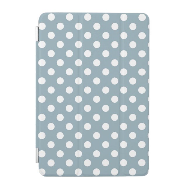 Periwinkle Polka Dots Pattern iPad Mini Cover (Front)
