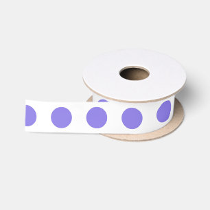 Periwinkle polka dots satin ribbon