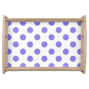 Periwinkle polka dots serving tray