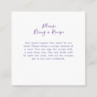 Periwinkle Pressed Wildflower Boho Bridal Shower Enclosure Card