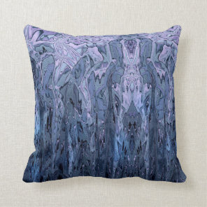Periwinkle Purple Blue Abstract Art Throw Pillow