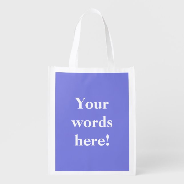 Periwinkle Purple Grocery Bag (Front)