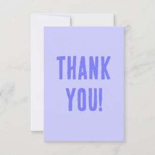 Periwinkle Purple Solid Thank You Card