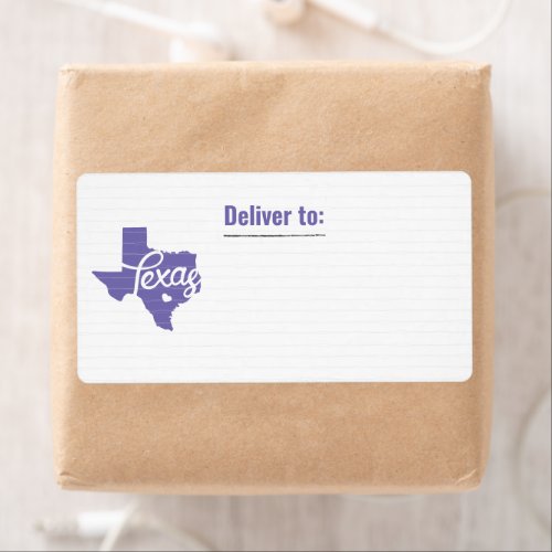 Periwinkle Purple Texas Heart Label