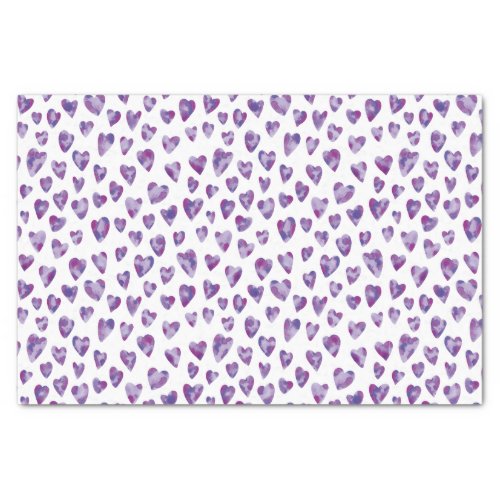 Periwinkle Purple Valentine Love Heart pattern Tissue Paper