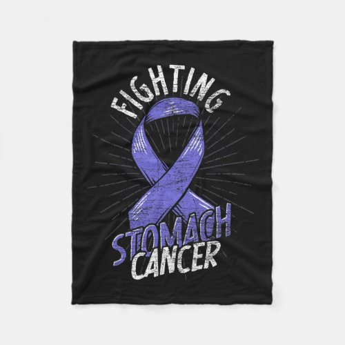 Periwinkle Ribbon Cancer Fight Stomach Cancer Awar Fleece Blanket