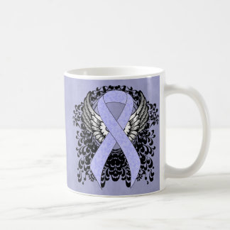 Periwinkle Ribbon with Wings Coffee Mug