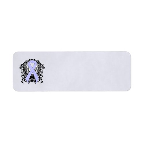 Periwinkle Ribbon with Wings Label