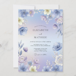 Periwinkle Serene Meadow Wedding Invitation