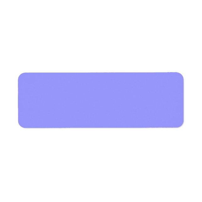 Periwinkle Solid Color Background Label Template (Front)