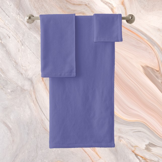 Periwinkle Solid Color Bath Towel Set (Creator Uploaded)