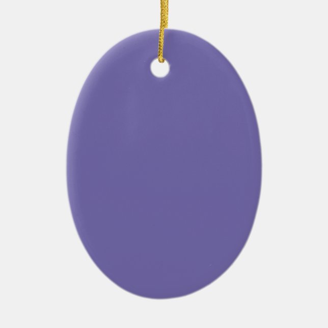 Periwinkle Solid Color Ceramic Ornament (Front)