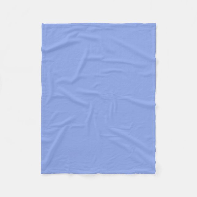 Periwinkle Solid Color Fleece Blanket (Front)