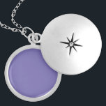 Periwinkle Solid Color Locket Necklace<br><div class="desc">Periwinkle Solid Color nice minimal plain design. Order as shown or use the Customize design tool to add your own text, artwork, design, or photo. Periwinkle is a color in the blue and violet family, also called lavender blue, may be considered a pale tint of purple or a "pastel purple"....</div>