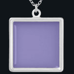 Periwinkle Solid Color Silver Plated Necklace<br><div class="desc">Periwinkle Solid Color nice minimal plain design. Order as shown or use the Customize design tool to add your own text, artwork, design, or photo. Periwinkle is a color in the blue and violet family, also called lavender blue, may be considered a pale tint of purple or a "pastel purple"....</div>
