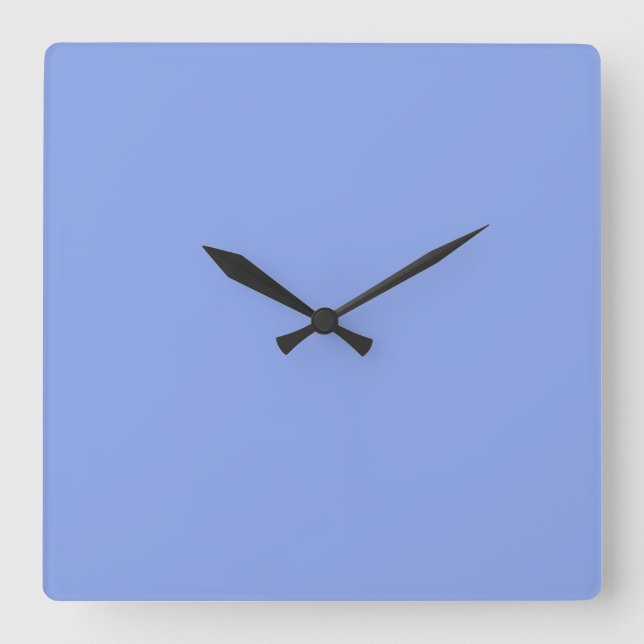 Periwinkle Solid Color Square Wall Clock (Front)