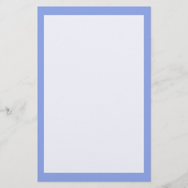 Periwinkle Solid Color Stationery (Front)