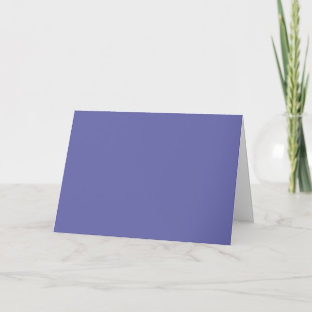 Periwinkle Solid Color Thank You Card (Front)