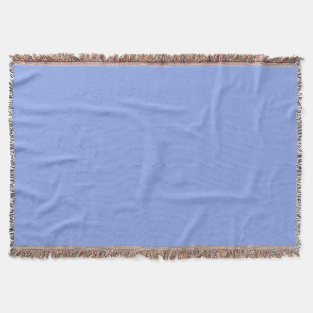 Periwinkle Solid Color Throw Blanket (Front)