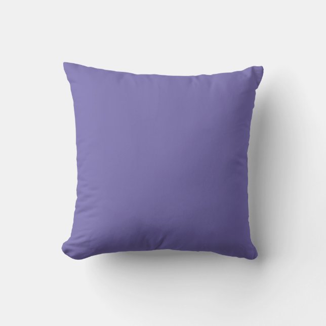 Periwinkle Solid Color Throw Pillow (Front)