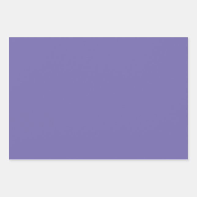 Periwinkle Solid Color Wrapping Paper Sheets (Front)