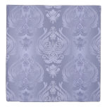 Periwinkle Steel Floral Lace Damask Duvet Cover at Zazzle