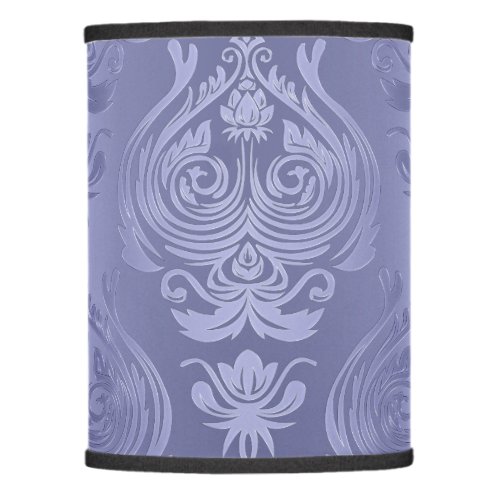 Periwinkle Steel Floral Lace Damask Lamp Shade