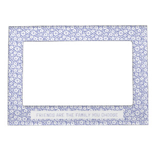 Periwinkle Vintage Flower Cascade Friends Magnetic Frame