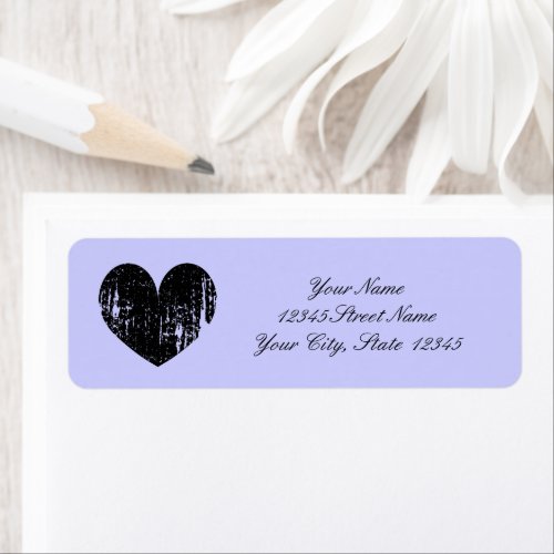 Periwinkle wedding custom return address labels