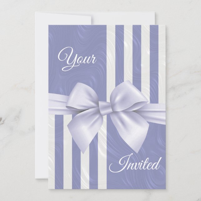Periwinkle wedding Invitation (Front)