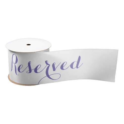 Periwinkle  White Reserved Ribbon Seats  Tables