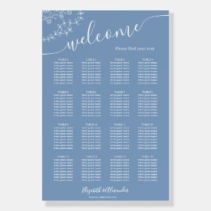 Periwinkle Wildflower 16 Table Wedding Sign