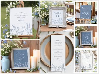 Periwinkle Wildflower Wedding Collection