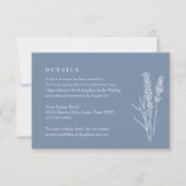 Periwinkle Wildflower Wedding Details Enclosure RSVP Card (Front)