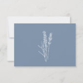 Periwinkle Wildflower Wedding Details Enclosure RSVP Card (Back)
