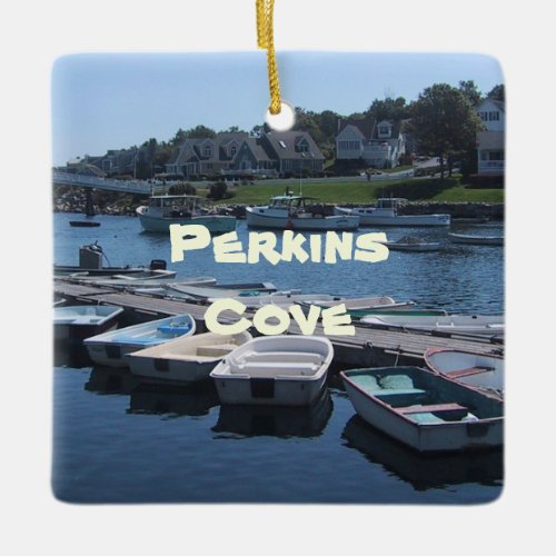 Perkins Cove In Ogunquit Maine Ceramic Ornament