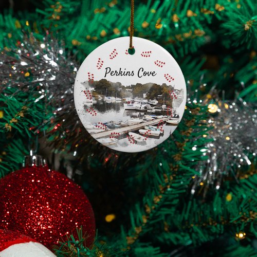 Perkins Cove, Ogunquit Ceramic Ornament