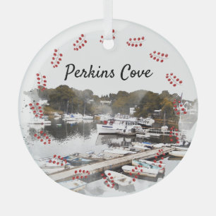 Perkins Cove, Ogunquit Glass Ornament