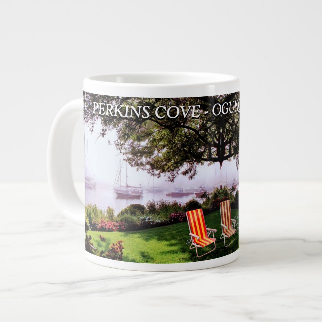 Perkins Cove - Ogunquit, Maine Jumbo Mug (Front Left)